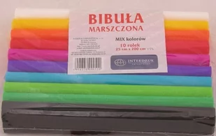 Inter-druk Bibuła marszczona mix 10 kolorów mała - Szkolne artykuły papiernicze - miniaturka - grafika 1