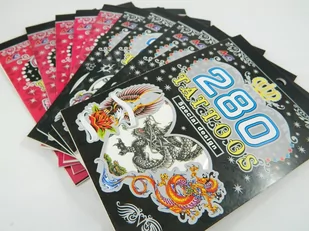 Vistar książka z tatuażami, 280 szt, vistar - Dodatki do strojów karnawałowych - miniaturka - grafika 1