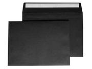 Papeterra Czarna gładka. Koperta ozdobna, C5 162x229 mm, 120g, HK, Designe Black, min. 50 szt