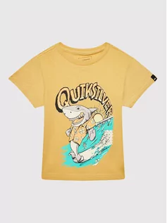 Koszulki i topy damskie - Quiksilver T-Shirt Shark Smile EQKZT03482 Żółty Regular Fit - grafika 1