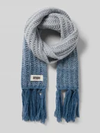 Apaszki i szaliki damskie - Szal z detalem z logo i frędzlami model ‘RISHA’ - miniaturka - grafika 1