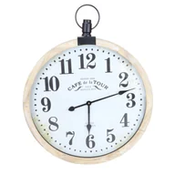 Zegary - Zegar ścienny 60 cm biało-beżowy - miniaturka - grafika 1