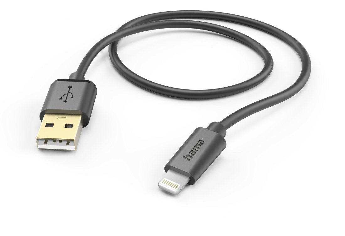 Hama Charging Cable USB-A Lightning 1.5 m melna - Vads