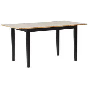 BLmeble Rozkładany stół do jadalni 120/150 x 80 cm jasne drewno z czarnym HOUSTON 4251682252232 - Stoły - miniaturka - grafika 1