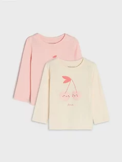 Body dla niemowląt - Sinsay - Koszulki 2 pack - różowy - grafika 1
