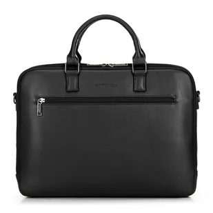 Męska torba na laptopa 16” z imitacji skóry czarna - Torebki damskie Męska torba na laptopa 16” z imitacji skóry czarna - Torebki damskie - miniaturka - grafika 1