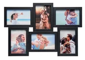 Ramki na zdjęcia - Galeria na 6 zdjęć 10x15czarna rodzinna MDF - miniaturka - grafika 1