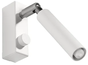 Biały kinkiet tuba z regulacją - EX718 W6-P46 - Lampy ścienne Biały kinkiet tuba z regulacją - EX718 W6-P46 - Lampy ścienne - miniaturka - grafika 1