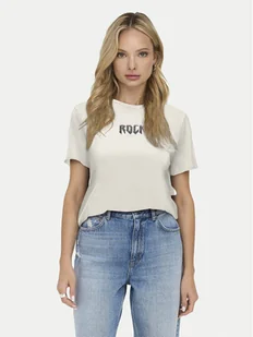 ONLY T-Shirt Lucy 15307412 Écru Regular Fit - Koszulki i topy damskie - miniaturka - grafika 1