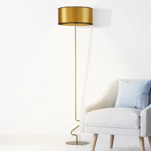 Czarno-złota lampa podłogowa glamour JERSEY MIRROR - Lampy stojące - miniaturka - grafika 1