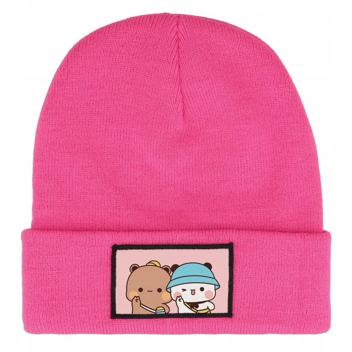 CZAPKA ZIMOWA CIEPŁA RÓŻOWA DZIECIĘCA Z MOTYWEM SŁODKIE MISIE MIX WZORÓW