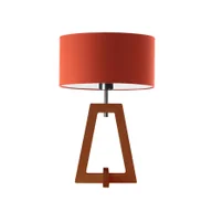 Lampy stojące - Lampka nocna z drewnianą podstawą CLIO - miniaturka - grafika 1