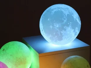 Lampka nocna księżyc kolorowa rgb usb akumulator - Lampy stojące - miniaturka - grafika 6