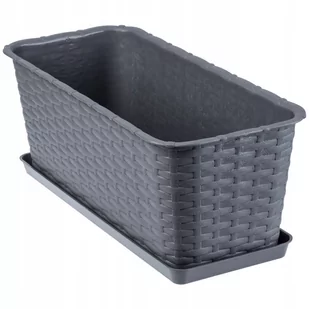 Doniczka Balkonowa Skrzynka Podstawka Grafit 40Cm - Donice - miniaturka - grafika 1