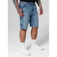 Spodnie sportowe męskie - Szorty męskie Pitbull Jeansowe Blue Denim Carpenter - miniaturka - grafika 1