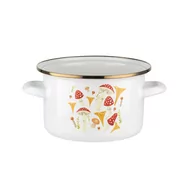 Garnki - Garnek emaliowany Emalia Polska Pleszew Grzybki 18 cm 2,65 l - miniaturka - grafika 1