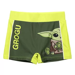 Swimwear The Mandalorian Bokserki dla dzieci, kolor zielony, rozmiar 12 lat - szybkoschnąca tkanina kąpielowa, elastyczna talia, nadruk Grogu - oryginalny produkt Zaprojektowany w Hiszpanii, Zielony - Kąpielówki dla chłopców - miniaturka - grafika 1