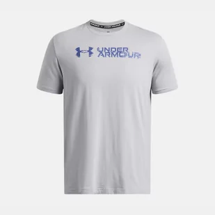 Koszulka treningowa męska Under Armour Sliced Wordmark 60/40S - Koszulki sportowe męskie - miniaturka - grafika 1