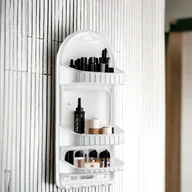 Półki łazienkowe - Triton Półka Biała Łazienkowa 3-poziomowa pod prysznic - miniaturka - grafika 1