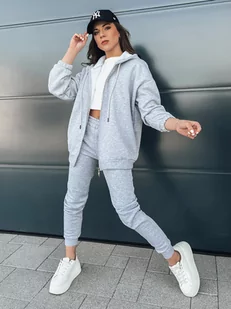 Komplet dresowy damski AMILIA PREMIUM szary Dstreet AY0778-L - Dresy damskie - miniaturka - grafika 1