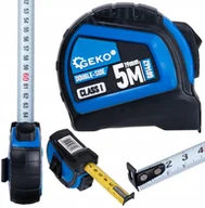 Poziomice, łaty, miary - GEKO Miara zwijana nylon dwustronna z autostopem 5m/19mm KLASA I – kartonik wystawowy 12/120 - miniaturka - grafika 1