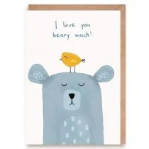 Walentynka I love you beary much + eko koperta - Kartki okolicznościowe i zaproszenia - miniaturka - grafika 1
