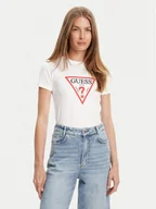 Koszulki i topy damskie - Guess Jeans T-Shirt W4YI04 J1314 Biały Regular Fit - miniaturka - grafika 1