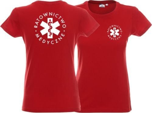 Promostars LPP - Koszulka damska RATOWNICTWO MEDYCZNE czerwona