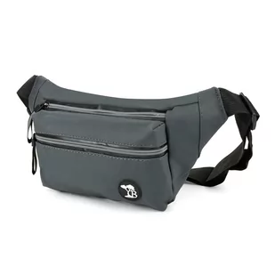 Szara saszetka nerka wodoodporna wytrzymała pojemna pas C49 szary, srebrny - Nerki Szara saszetka nerka wodoodporna wytrzymała pojemna pas C49 szary, srebrny - Nerki - miniaturka - grafika 1