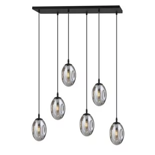 Astral lampa wisząca 6-punktowa czarna/grafitowa 1266/6 - Lampy sufitowe - miniaturka - grafika 1