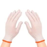Odzież medyczna - Bawełniana rękawica biała dziana rozmiar 9/10 12 par - miniaturka - grafika 1