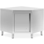 Meble gastronomiczne - Szafa gastronomiczna narożna STAL 100 x 100 x 87 cm - miniaturka - grafika 1