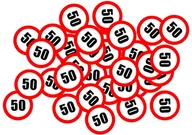 Urodziny dla dorosłych - Konfetti Zakaz na 50 urodziny - 36 szt. - miniaturka - grafika 1
