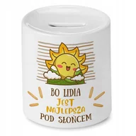Skarbonki - Skarbonka Dla Lidii na Urodziny Imieniny Prezent z Nadrukiem ze Zdjęciem - miniaturka - grafika 1