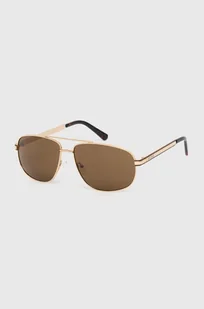 Guess okulary przeciwsłoneczne męskie kolor złoty GF0244 32E - Okulary przeciwsłoneczne - miniaturka - grafika 1