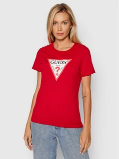 Koszulki i topy damskie - Guess T-Shirt Original W1YI1B I3Z11 Czerwony Regular Fit - grafika 1