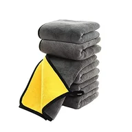 Akcesoria do mycia samochodu - SOFTBATFY Ultrasoft, duży, gruby i szybkoschnący ręcznik do czyszczenia z mikrofibry samochodowej, 800 g/m², polerowanie, woskowanie, automatyczne opisywanie detali, 6 szt., 40 x 40 cm - miniaturka - grafika 1