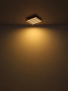 Ceiling LED lamp GLOBO HAYDEN, 30W, 3000K, 3100lm, wood/black color 80 x 20 x 5 cm - Lampy sufitowe - miniaturka - grafika 1