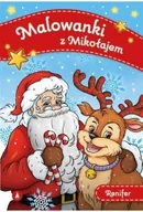 Kolorowanki, wyklejanki - Malowanki z Mikołajem. Renifer - miniaturka - grafika 1