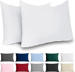 Dreamzie Poszewka Na Poduszkę 1 Szt. 40X60 Cm Biała 149085 Bawełna Jersey - Poszewki na poduszki Dreamzie Poszewka Na Poduszkę 1 Szt. 40X60 Cm Biała 149085 Bawełna Jersey - Poszewki na poduszki - miniaturka - grafika 1