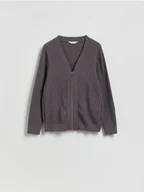 Swetry męskie - Reserved - Rozpinany kardigan - szary - miniaturka - grafika 1