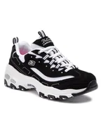 Buty sportowe damskie - Skechers D Lites - Biggest Fan 11930-bkw - miniaturka - grafika 1