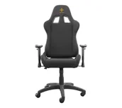 Fotele gamingowe - Deltaco GAM-051-B - czarny - tkanina - do 110kg - miniaturka - grafika 1