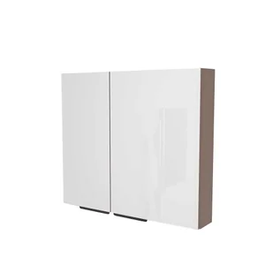 Szafka łazienkowa wisząca z lustrem Devo Vena 2.0 80 cm prawa structure stone grey VE2-SWL2DP80-F101L09 - Szafki łazienkowe - miniaturka - grafika 1