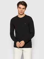 Koszulki męskie - Tommy Hilfiger Longsleeve Stretch Tee MW0MW10804 Czarny Slim Fit - miniaturka - grafika 1