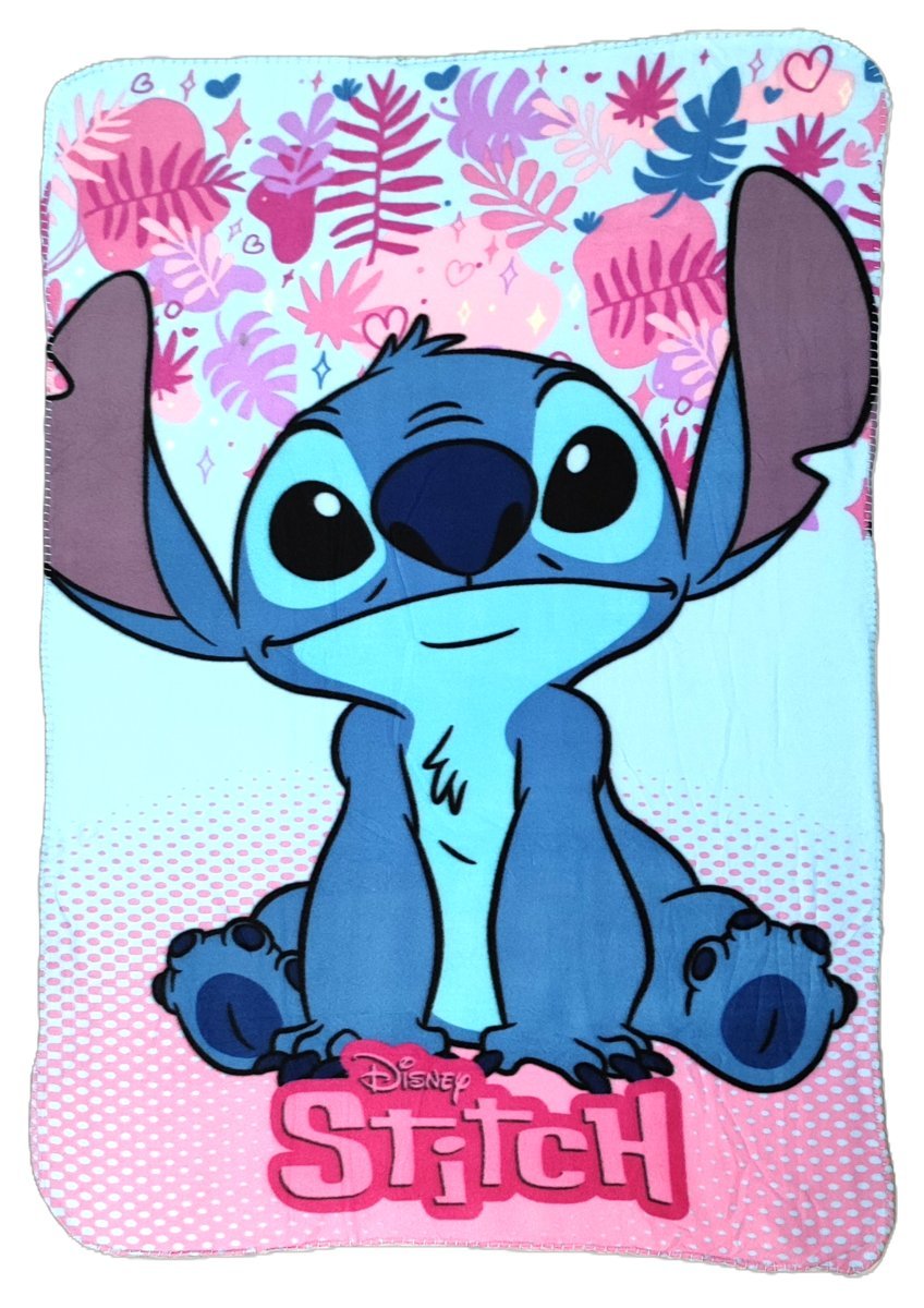 Błękitny miękki kocyk Disney Stitch.