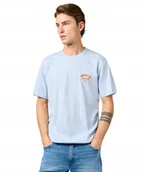 Koszulki męskie - T-shirt Wrangler SMALL LOGO TEE 112362908 Niagara Mist XL - miniaturka - grafika 1