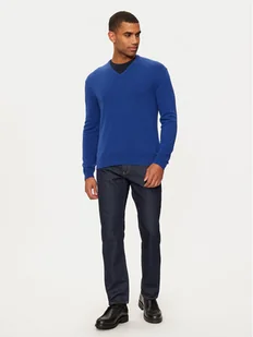United Colors Of Benetton Sweter 1002U4407 Granatowy Regular Fit - Swetry męskie - miniaturka - grafika 1
