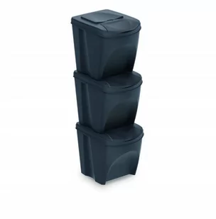 Komplet Koszy Na Śmieci ECO SET3 Antracytowy ECO 25L - Kosze na śmieci - miniaturka - grafika 5