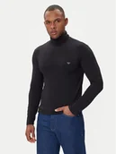 Swetry męskie - Emporio Armani Underwear Golf EM000388 AF14988 UC001 Czarny Slim Fit - miniaturka - grafika 1